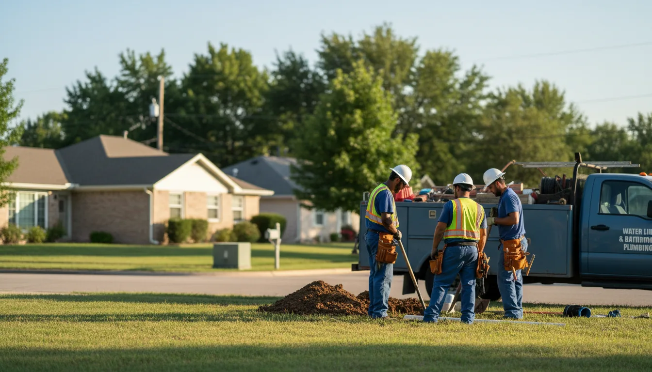 Residential water line and bathroom plumbing service in Enville, TN